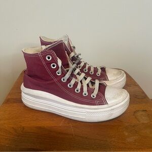 Converse Platforms Maroon size 7